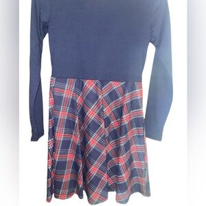 NWOT Girls Plaid Bow Back Dress
